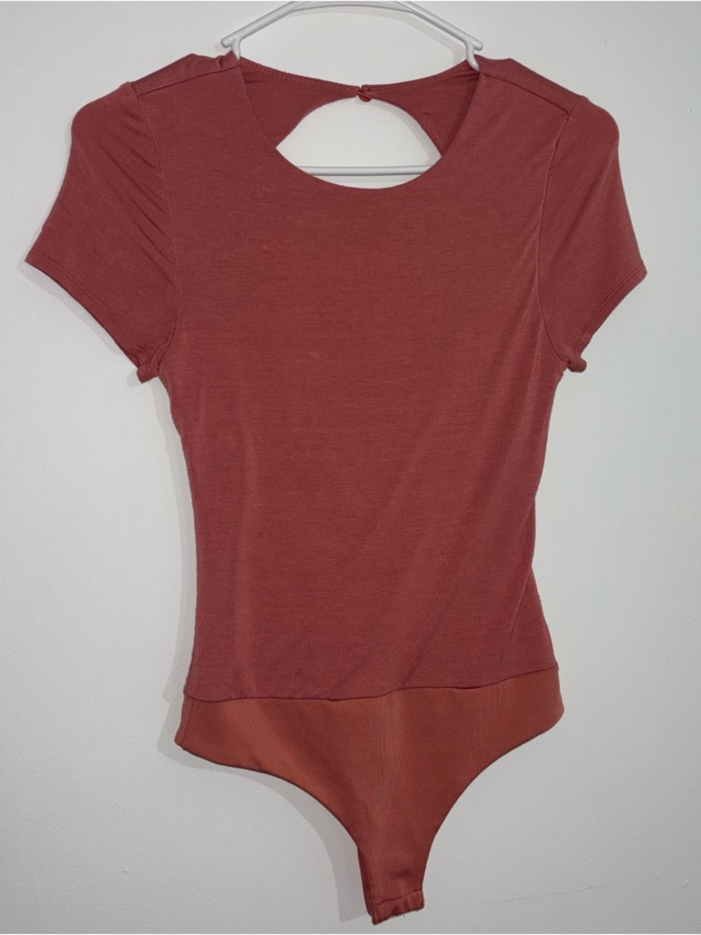 Rust Red Open-Back Bodysuit | Size Small - Picture 2 of 5